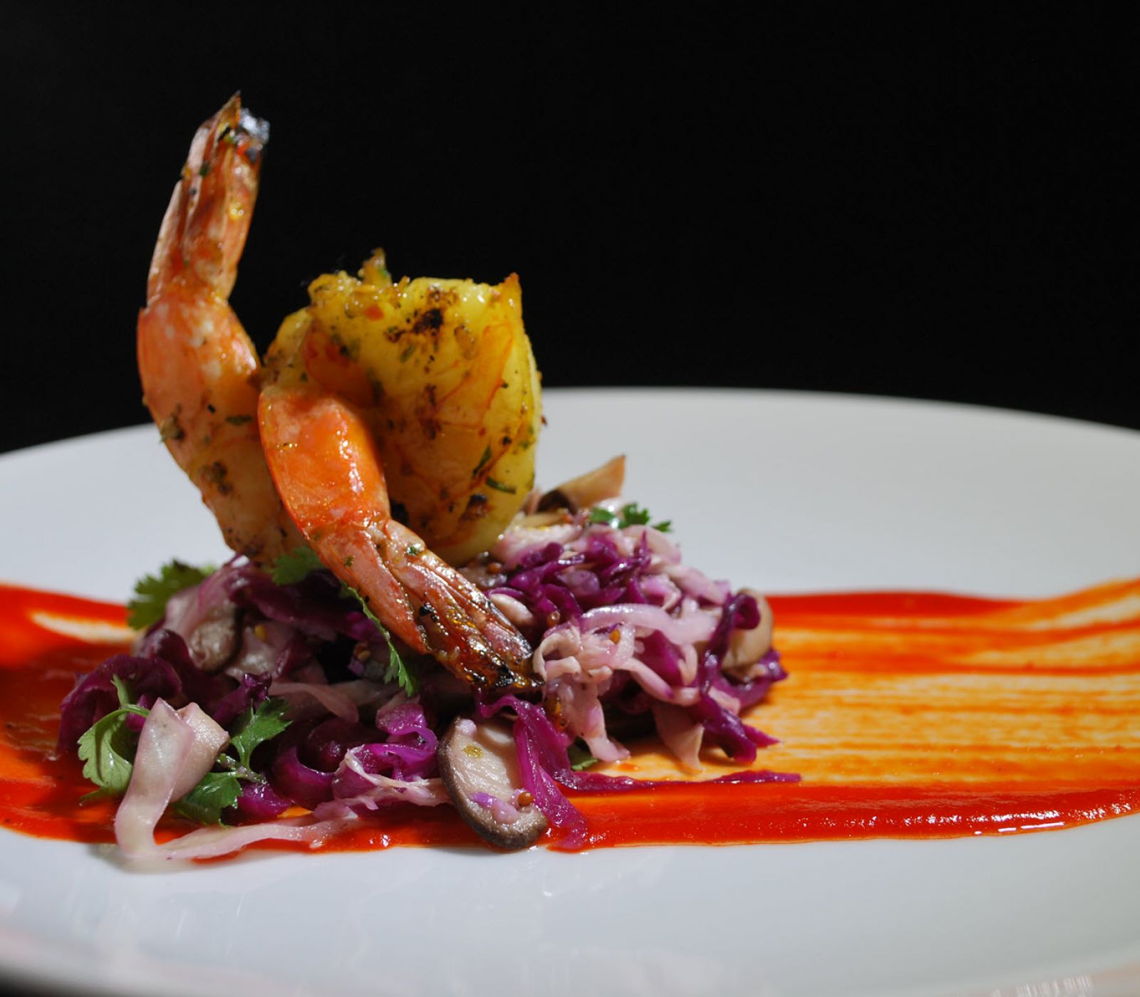 Shrimp on plate.